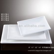 healthy fine white rectangular charger plate